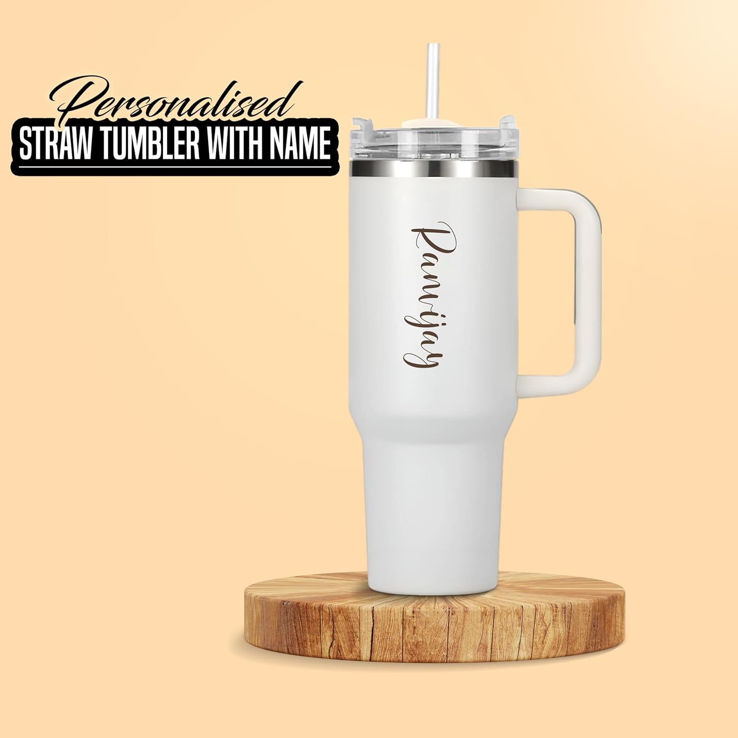 Personalised Tumbler with Straw