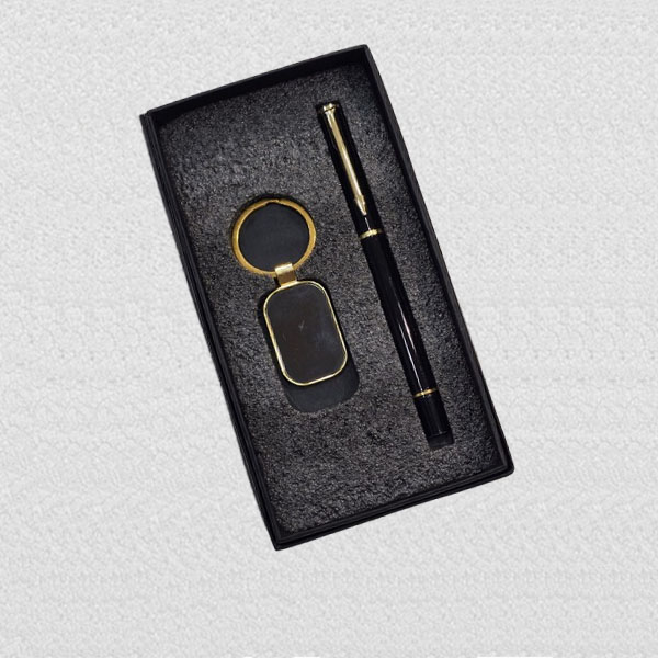 Personalized Metal Pen & Keychain SET