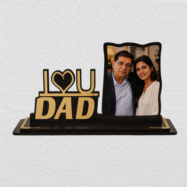 Personalised Wooden Photo Frame for Father