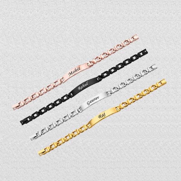 Customized Brass Name Bracelet